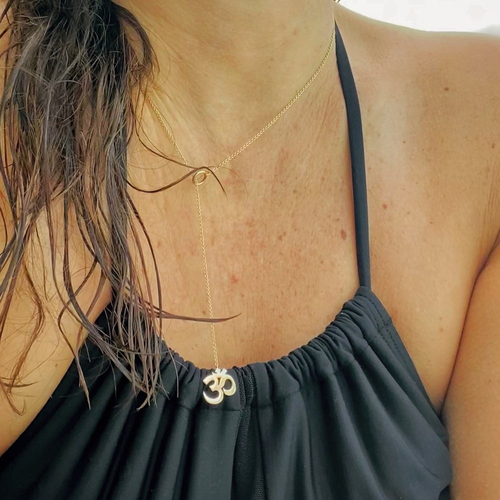 Halle Lariat Solid 14k Gold Necklace, by Sarah Willis Jewelry